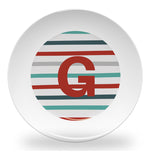 plate - my design - pinstripe alphabet