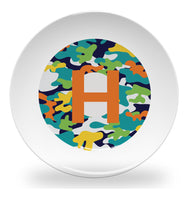 plate - my design - alphabet color camouflage