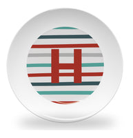 plate - my design - pinstripe alphabet