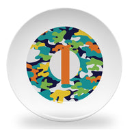 plate - my design - alphabet color camouflage