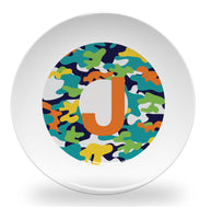 plate - my design - alphabet color camouflage