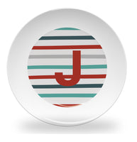 plate - my design - pinstripe alphabet
