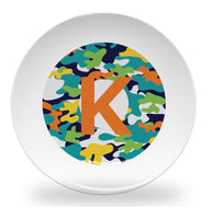 plate - my design - alphabet color camouflage