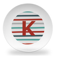 plate - my design - pinstripe alphabet