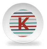 plate - my design - pinstripe alphabet
