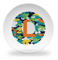 plate - my design - alphabet color camouflage