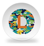 plate - my design - alphabet color camouflage