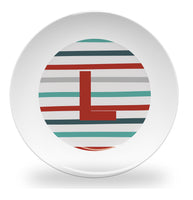 plate - my design - pinstripe alphabet
