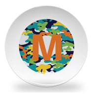 plate - my design - alphabet color camouflage