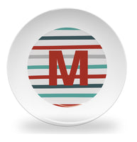 plate - my design - pinstripe alphabet