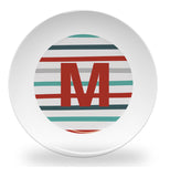 plate - my design - pinstripe alphabet