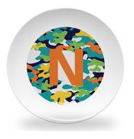plate - my design - alphabet color camouflage