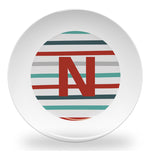 plate - my design - pinstripe alphabet