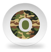 plate - my design - alphabet green camouflage