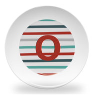 plate - my design - pinstripe alphabet