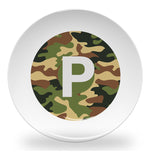 plate - my design - alphabet green camouflage
