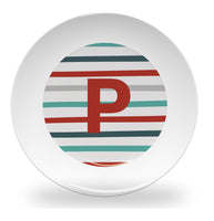 plate - my design - pinstripe alphabet