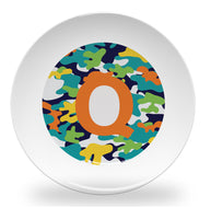 plate - my design - alphabet color camouflage