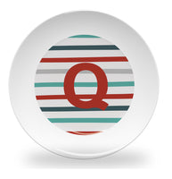 plate - my design - pinstripe alphabet