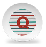 plate - my design - pinstripe alphabet