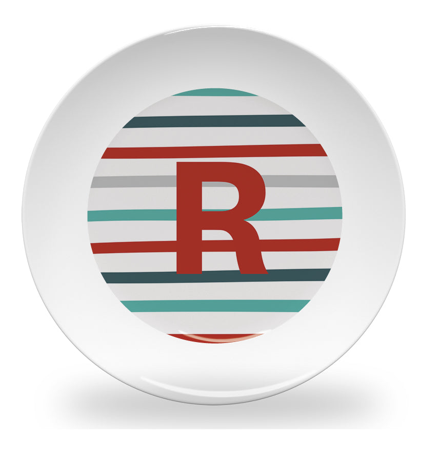 plate - my design - pinstripe alphabet