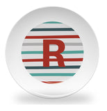 plate - my design - pinstripe alphabet