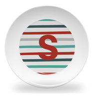 plate - my design - pinstripe alphabet