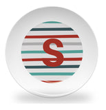 plate - my design - pinstripe alphabet