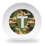 plate - my design - alphabet green camouflage
