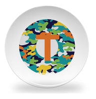 plate - my design - alphabet color camouflage