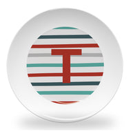 plate - my design - pinstripe alphabet