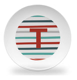 plate - my design - pinstripe alphabet