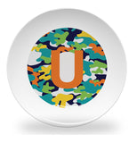 plate - my design - alphabet color camouflage