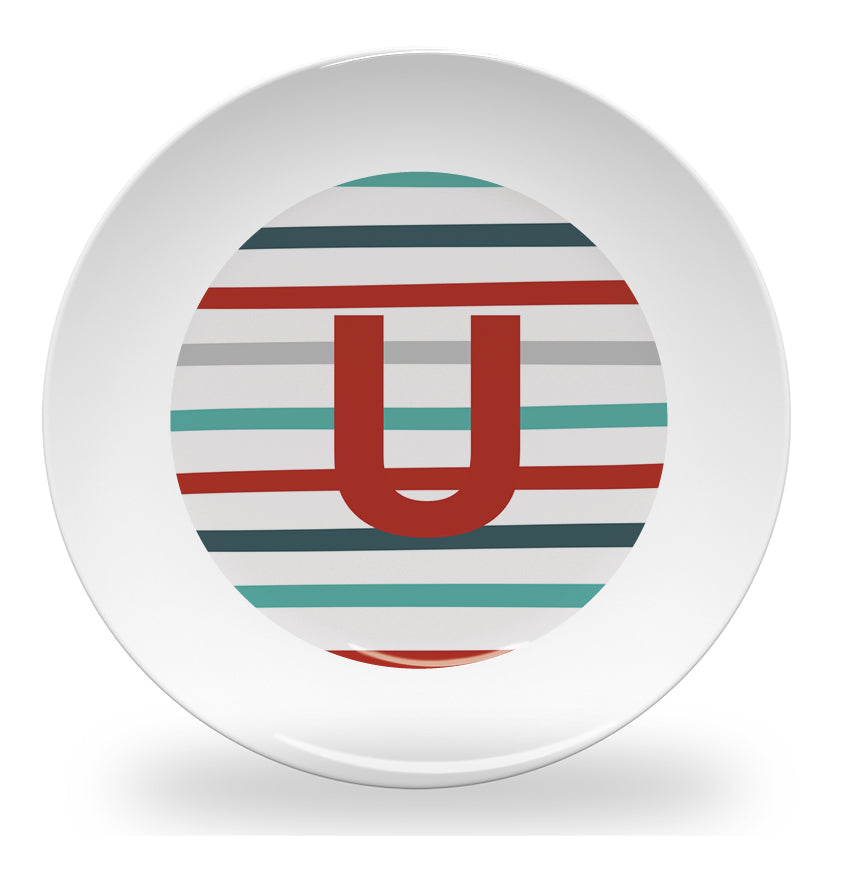 plate - my design - pinstripe alphabet