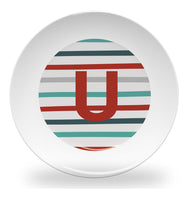 plate - my design - pinstripe alphabet