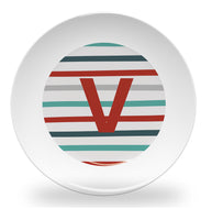 plate - my design - pinstripe alphabet