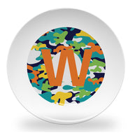 plate - my design - alphabet color camouflage