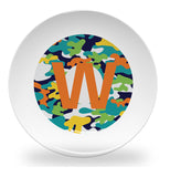 plate - my design - alphabet color camouflage