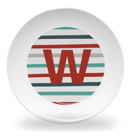 plate - my design - pinstripe alphabet