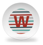 plate - my design - pinstripe alphabet