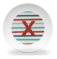 plate - my design - pinstripe alphabet