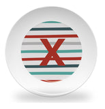 plate - my design - pinstripe alphabet