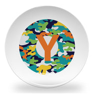 plate - my design - alphabet color camouflage