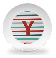 plate - my design - pinstripe alphabet