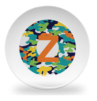 plate - my design - alphabet color camouflage