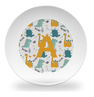 plate - my design - Dino Alphabet