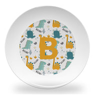 plate - my design - Dino Alphabet