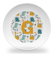 plate - my design - Dino Alphabet