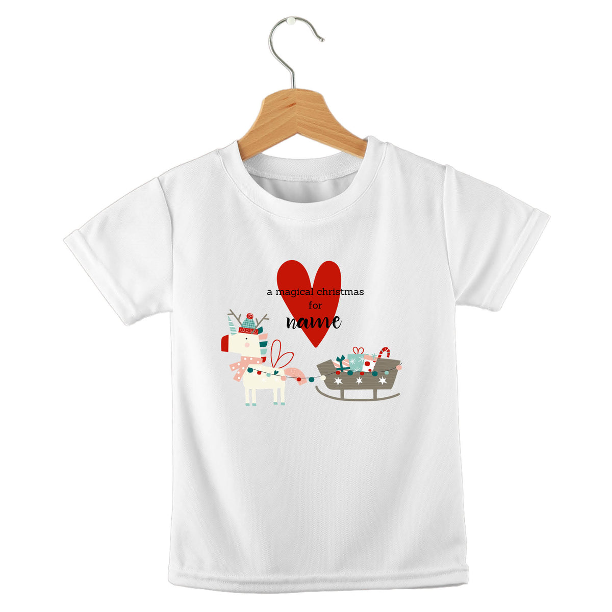 Personalized kids birthday t-shirt – magical Christmas festive design | myartworkplate.com