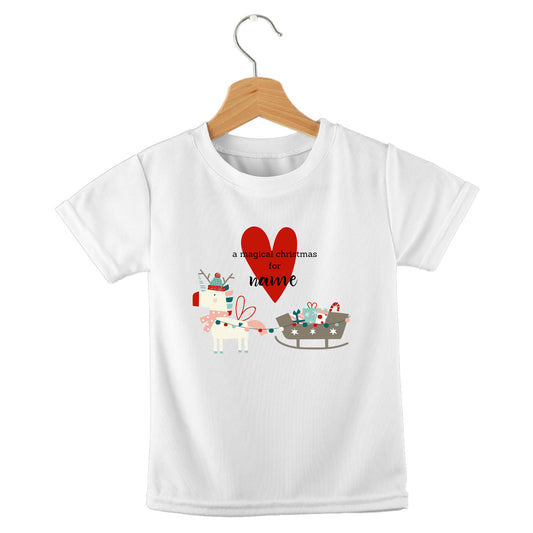 Personalized kids birthday t-shirt – magical Christmas festive design | myartworkplate.com